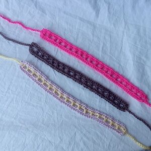 Crochet headbands three-pack